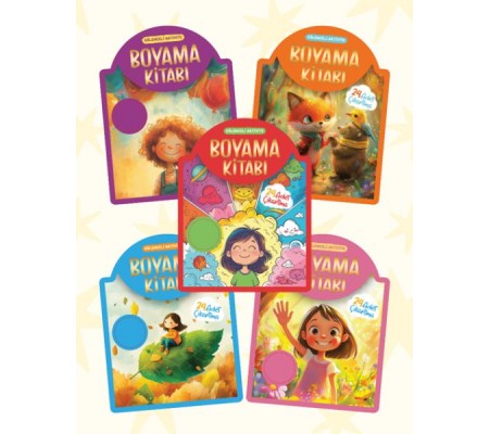 Çıkartmalı Boyama Kitabı - 5 Kitap Set