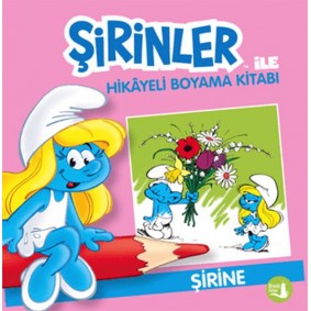 Şirinler İle Hikaye Boyama Kitabı - Şirine Şirinler İle Hikaye Boyama Kitabı - Şirine
