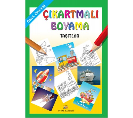 Çıkartmalı Boyama  Taşıtlar - Okul Öncesi