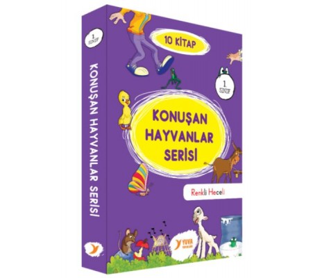 Konuşan Hayvanlar Serisi 1. Sınıf Renkli Heceli 10 Kitap