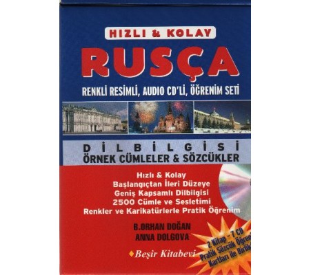 Hızlı-Kolay Rusça Öğrenim Seti (2 Kitap+3 CD Pratik Öğrenim Kartları ile Birlikte)